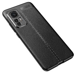 Xiaomi 12 5G Удароустойчив Litchi Skin Калъф и Протектор