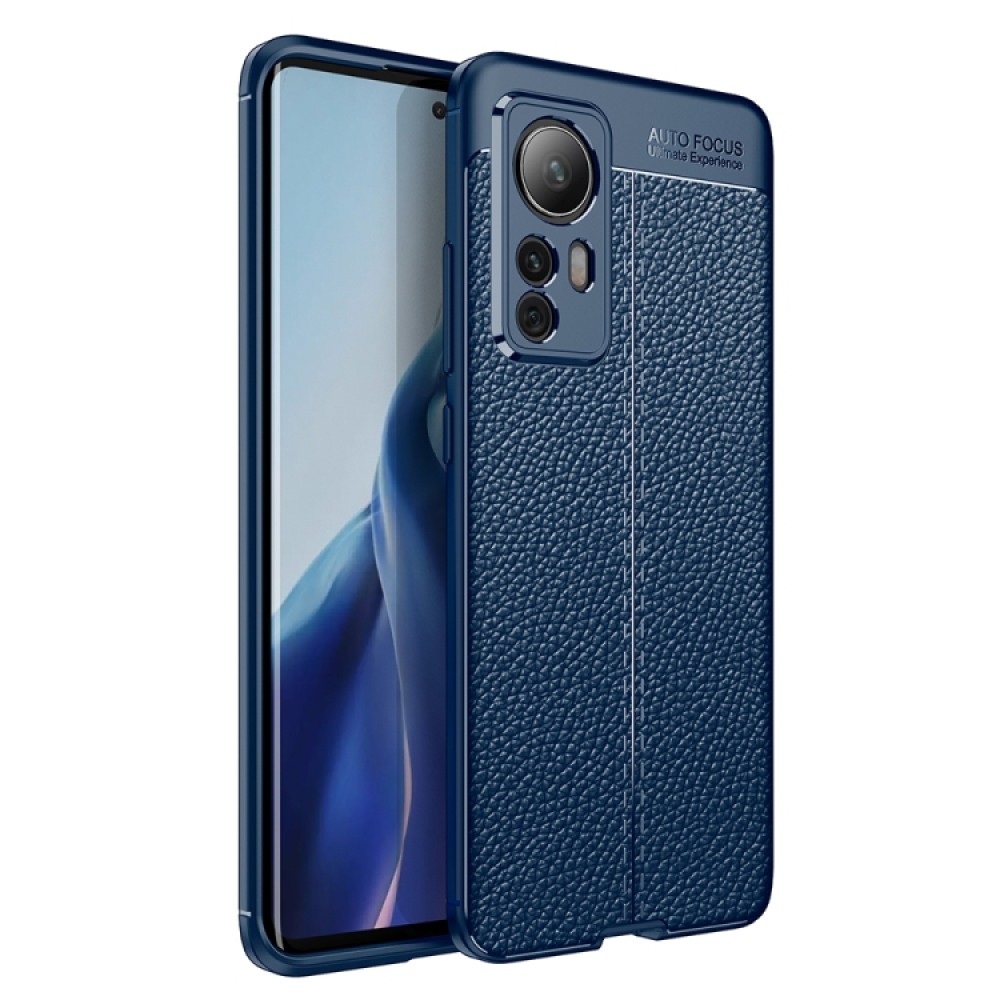 Xiaomi 12 5G Удароустойчив Litchi Skin Калъф и Протектор