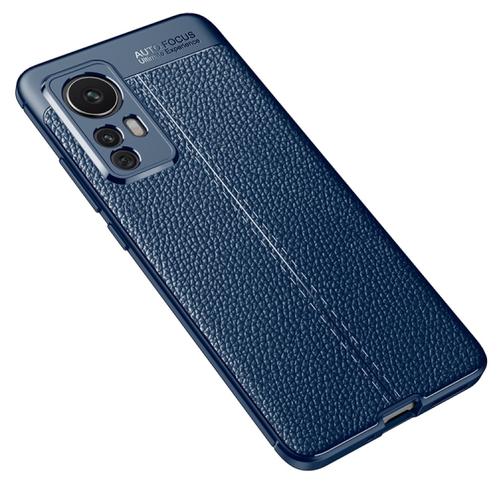 Xiaomi 12 5G Удароустойчив Litchi Skin Калъф и Протектор