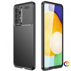 Samsung Galaxy A73 5G Удароустойчив Carbon Fiber Калъф и Протектор
