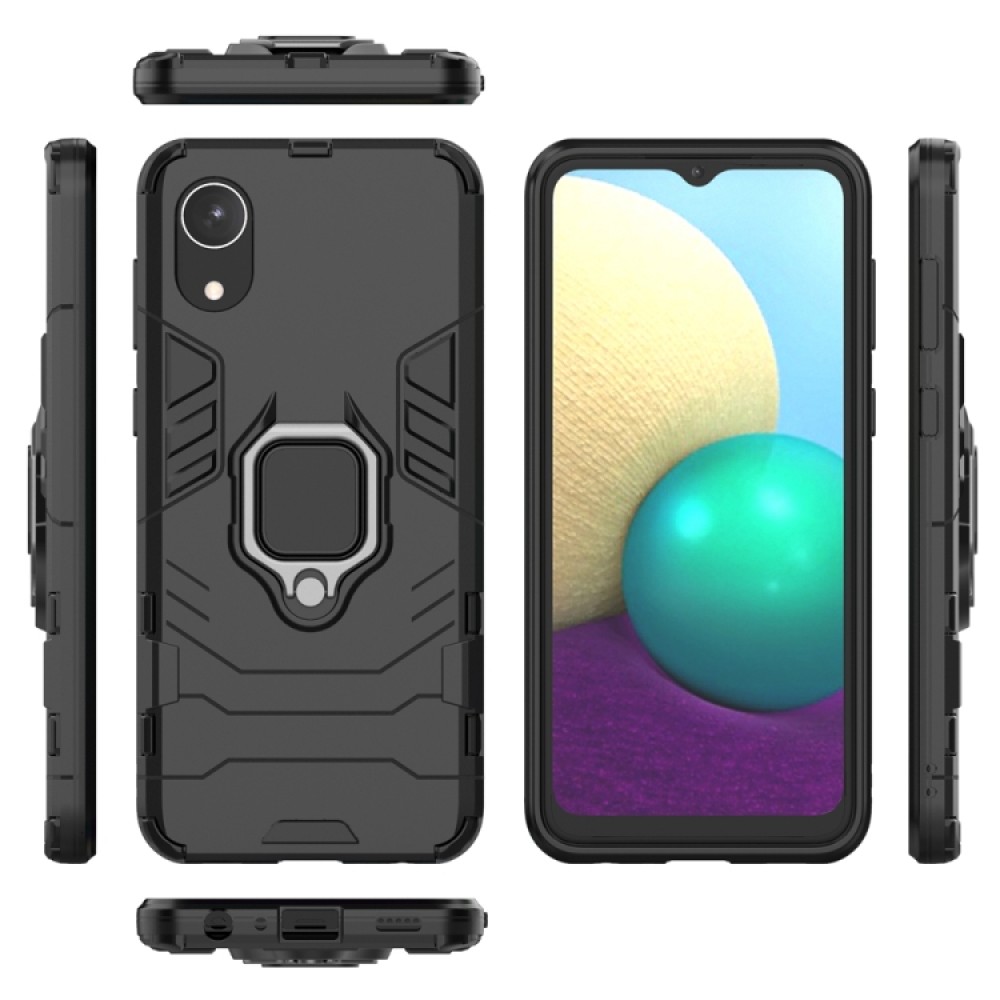Samsung Galaxy A03 Core Удароустойчив Ring Holder Калъф и Протектор