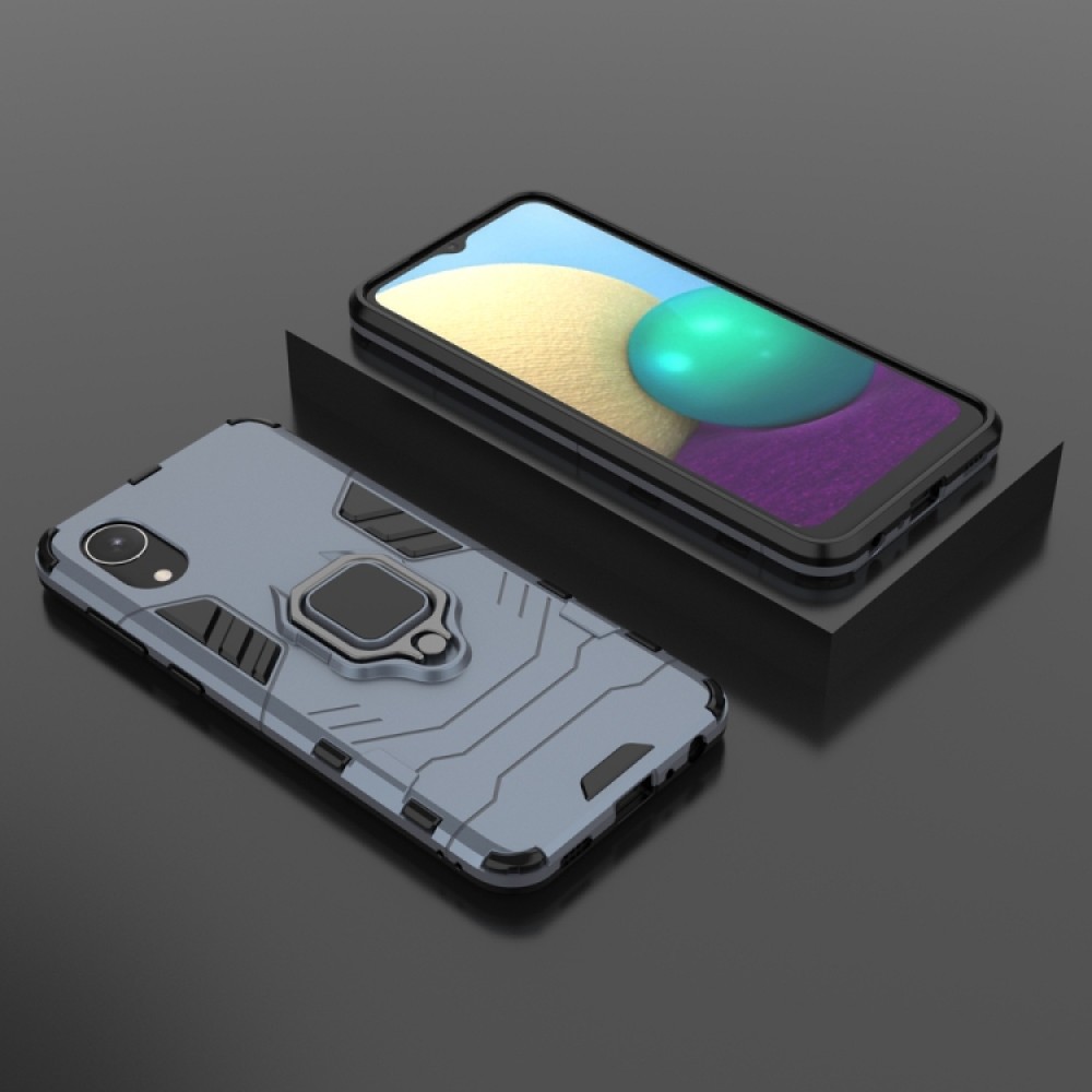 Samsung Galaxy A03 Core Удароустойчив Ring Holder Калъф и Протектор