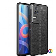 Xiaomi Redmi K50 Pro Удароустойчив Litchi Skin Калъф и Протектор