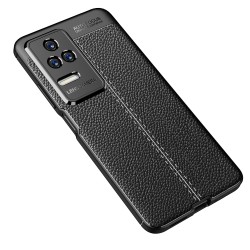 Xiaomi Redmi K50 Pro Удароустойчив Litchi Skin Калъф и Протектор
