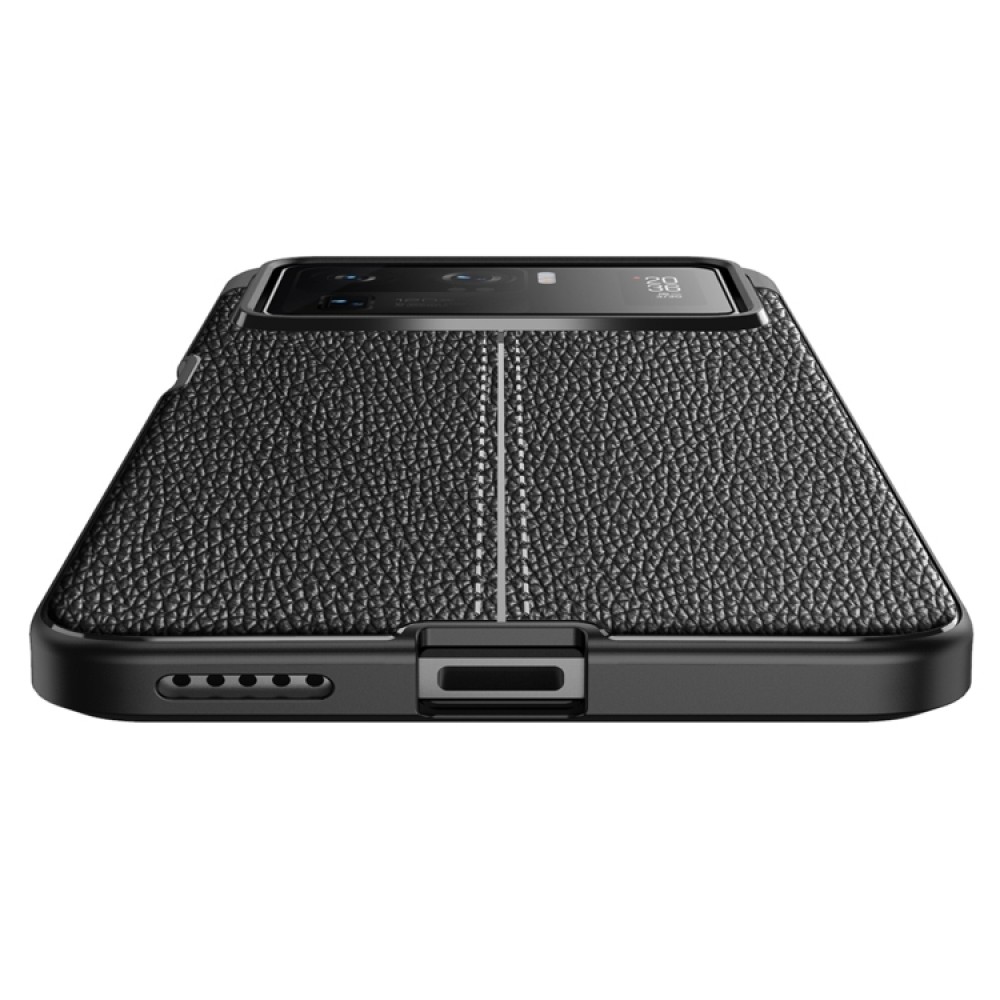 Xiaomi Poco X4 Pro 5G Удароустойчив Litchi Skin Калъф и Протектор