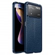 Xiaomi Poco X4 Pro 5G Удароустойчив Litchi Skin Калъф и Протектор