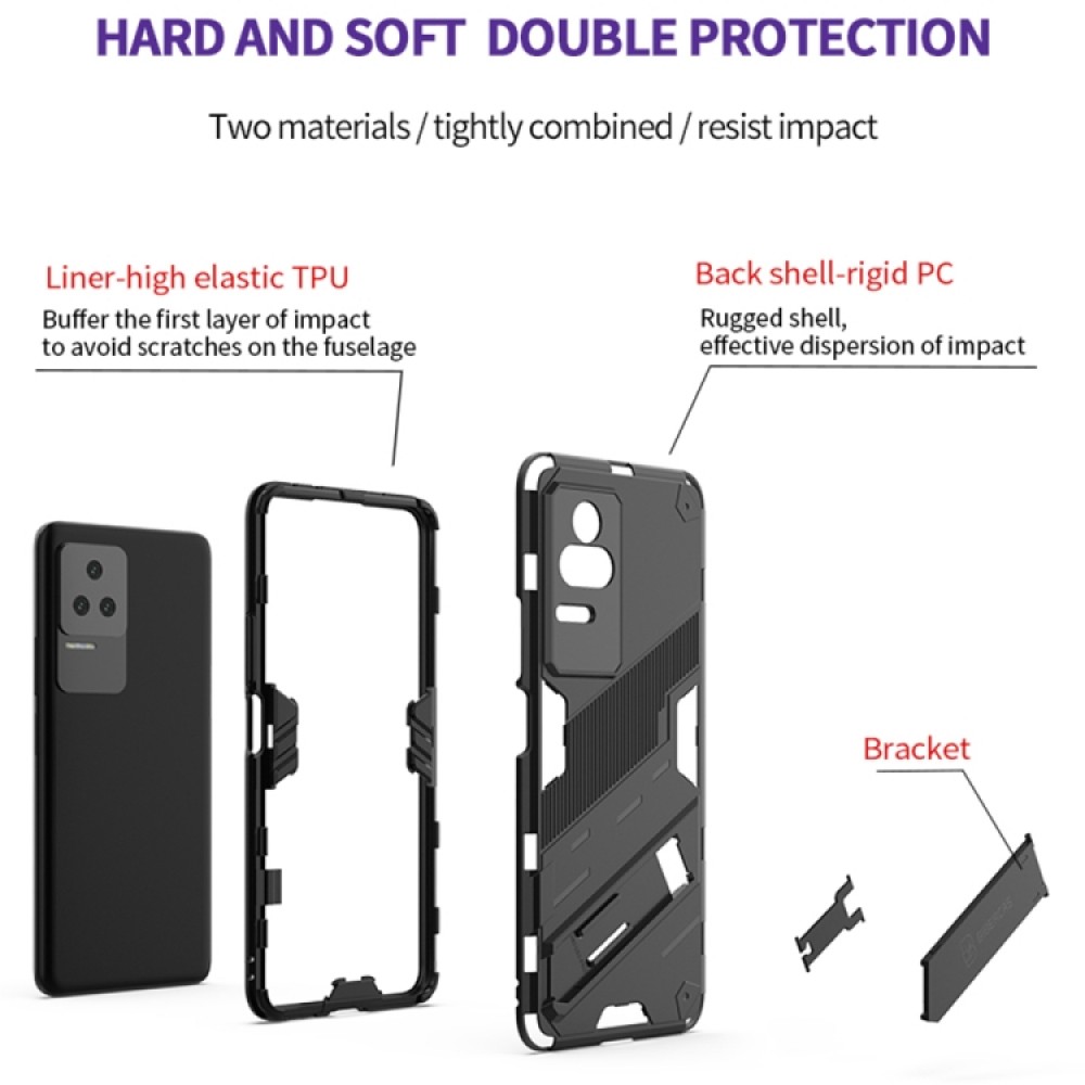 Xiaomi Redmi K50 Pro Punk Armor Удароустойчив Калъф и Протектор