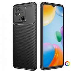 Xiaomi Redmi 10C Удароустойчив Carbon Fiber Калъф и Протектор
