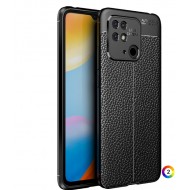 Xiaomi Redmi 10C Удароустойчив Litchi Skin Калъф и Протектор