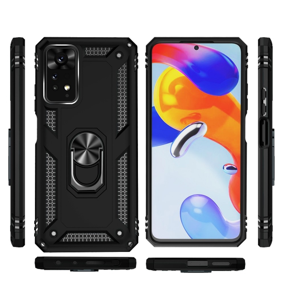 Xiaomi Redmi Note 11 Pro Удароустойчив Ring Holder Калъф и Протектор