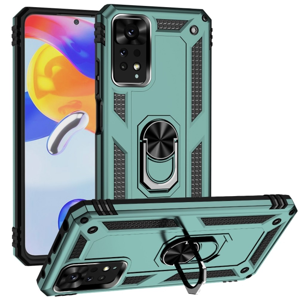 Xiaomi Redmi Note 11 Pro Удароустойчив Ring Holder Калъф и Протектор