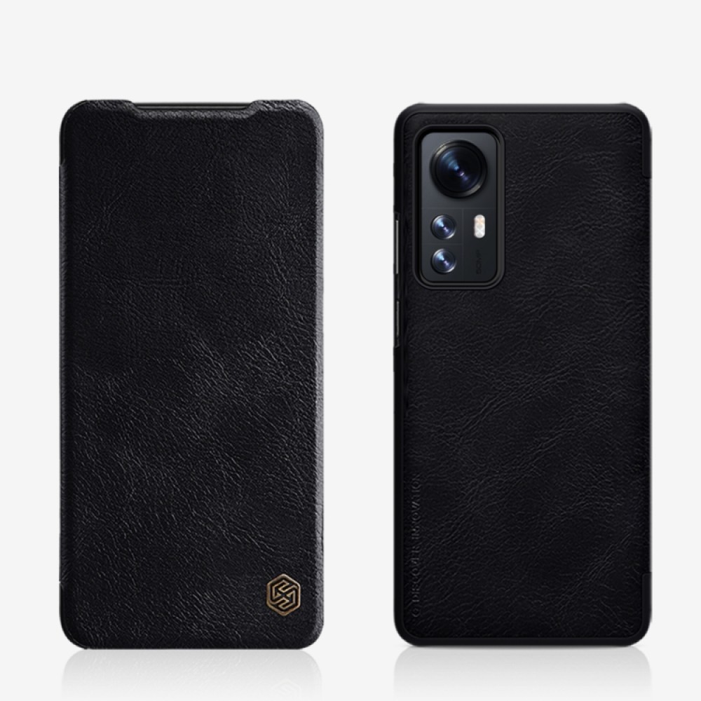 Xiaomi 12 / 12X Nillkin QIN Кожен Калъф и Протектор