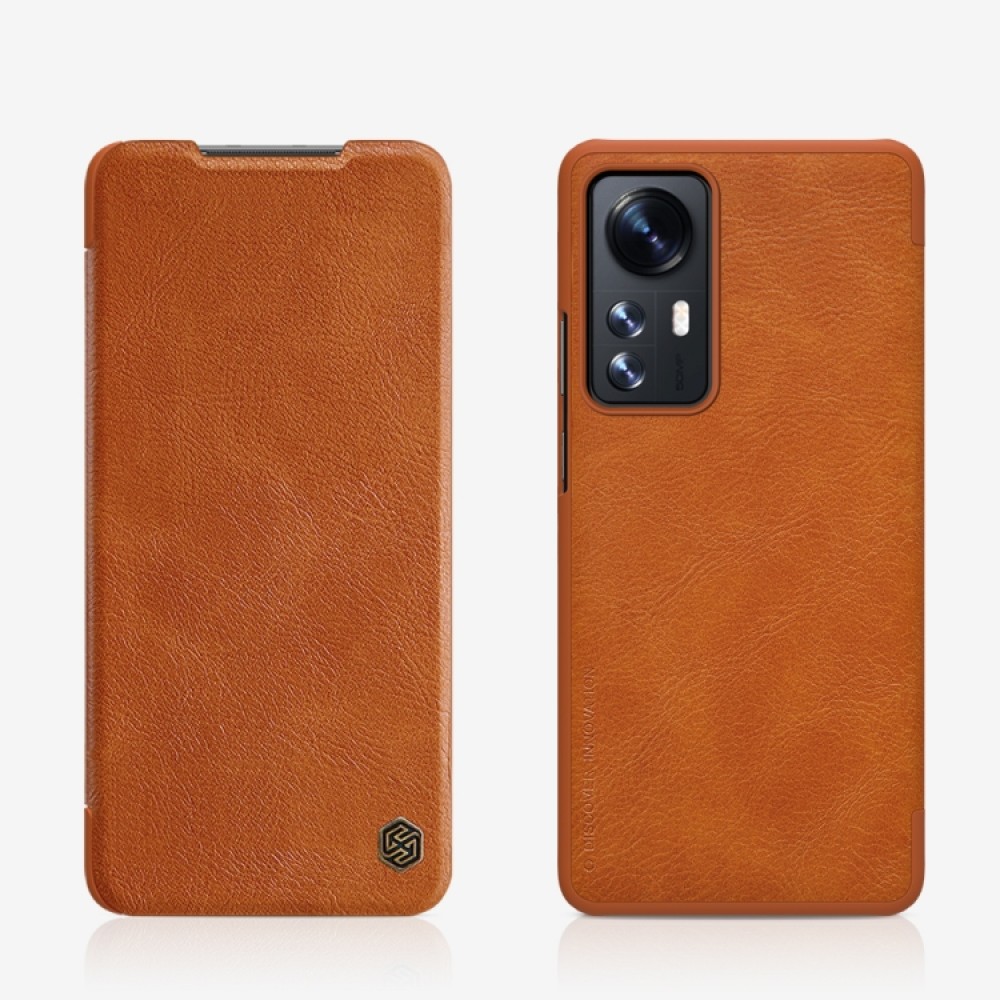 Xiaomi 12 / 12X Nillkin QIN Кожен Калъф и Протектор