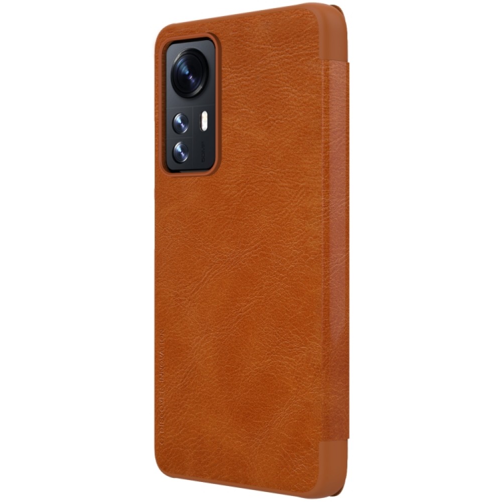 Xiaomi 12 / 12X Nillkin QIN Кожен Калъф и Протектор