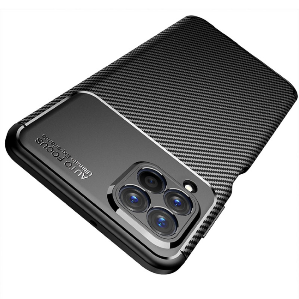 Samsung Galaxy M53 5G Удароустойчив Carbon Fiber Калъф и Протектор