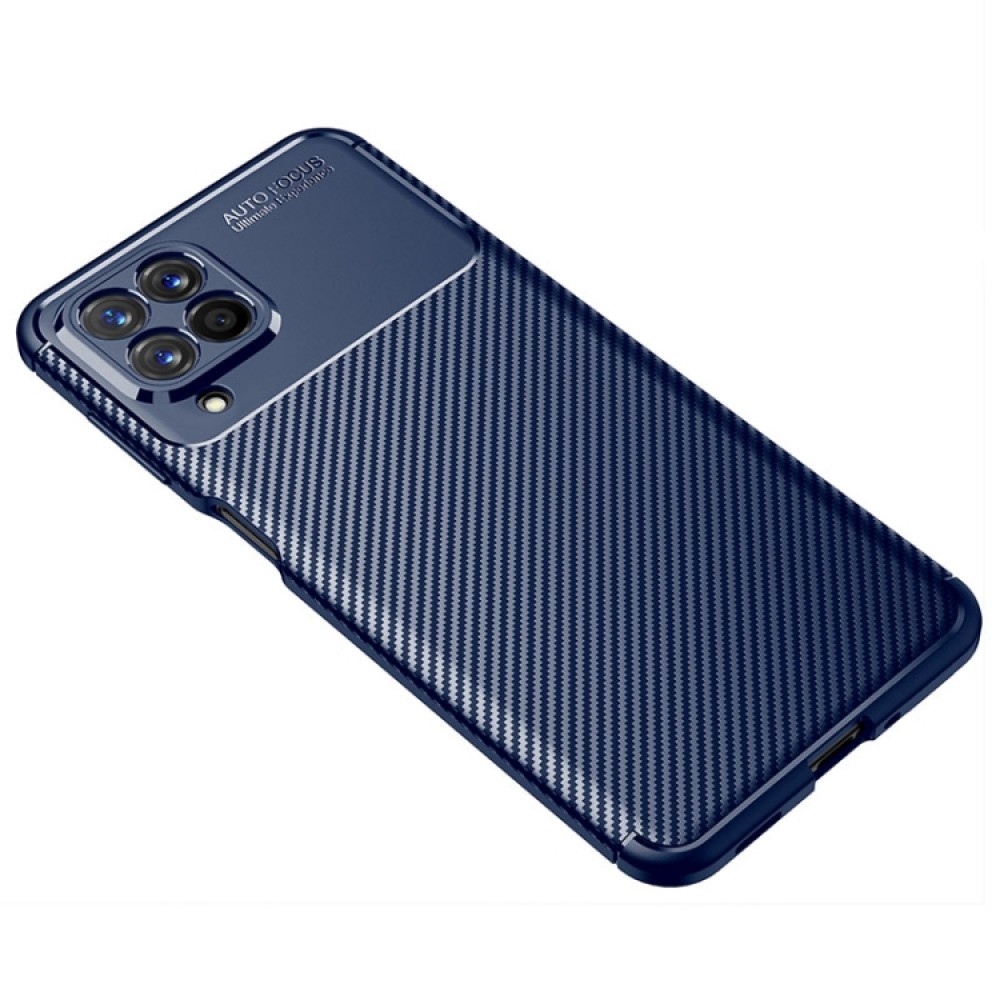 Samsung Galaxy M53 5G Удароустойчив Carbon Fiber Калъф и Протектор