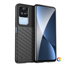 Xiaomi Poco F4 Удароустойчив Twill Texture Калъф и Протектор