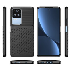 Xiaomi Poco F4 Удароустойчив Twill Texture Калъф и Протектор