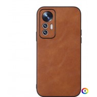 Xiaomi 12 Lite Удароустойчив Litchi Skin Калъф и Протектор