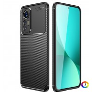 Xiaomi 12 Lite Удароустойчив Carbon Fiber Калъф и Протектор