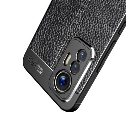 Xiaomi 12 Lite  Удароустойчив Litchi Skin Калъф и Протектор