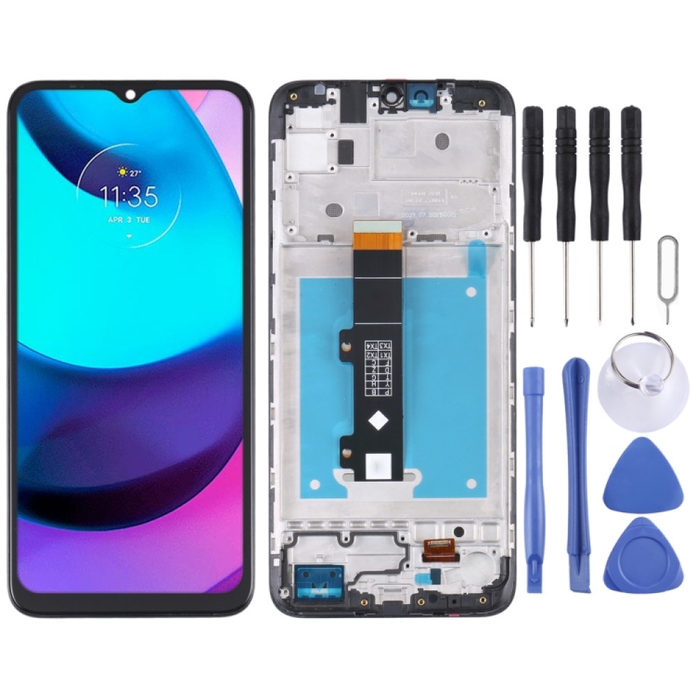 LCD Дисплей и Тъч Скрийн с Рамка за Motorola Moto E20
