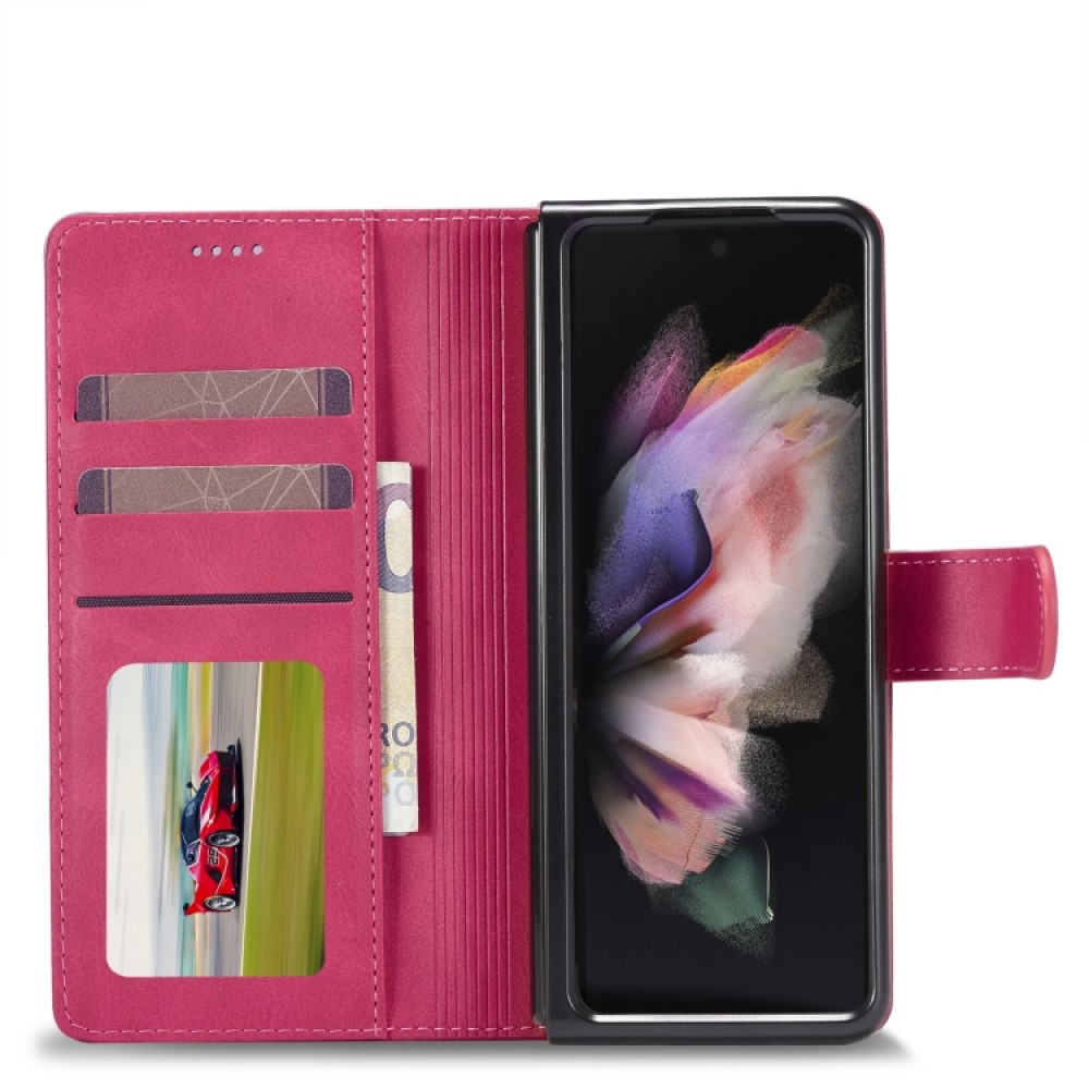 Samsung Galaxy Z Fold4 5G LC.IMEEKE Кожен Калъф и Протектор