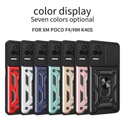 Xiaomi Poco F4/Redmi K40S Удароустойчив Ring Holder Калъф и Протектор