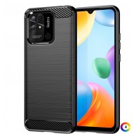 Xiaomi Poco C40 Удароустойчив  Carbon Fiber Калъф и Протектор