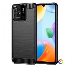 Xiaomi Poco C40 Удароустойчив  Carbon Fiber Калъф и Протектор