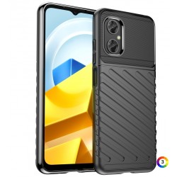 Xiaomi Poco M5 4G Удароустойчив Twill Texture Калъф и Протектор
