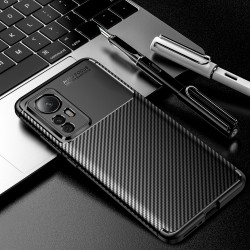 Xiaomi Redmi K50 Ultra / Xiaomi 12T / 12T Pro Удароустойчив  Carbon Fiber Калъф и Протектор