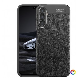 Samsung Galaxy A14 5G Удароустойчив Litchi Skin Калъф и Протектор