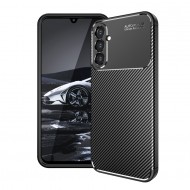 Samsung Galaxy A14 5G Удароустойчив Carbon Fiber Калъф и Протектор