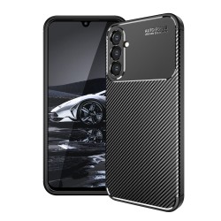 Samsung Galaxy A14 5G Удароустойчив Carbon Fiber Калъф и Протектор