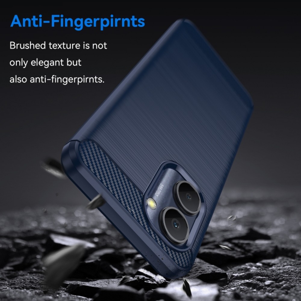 Realme C33 Удароустойчив Carbon Fiber Калъф и Протектор