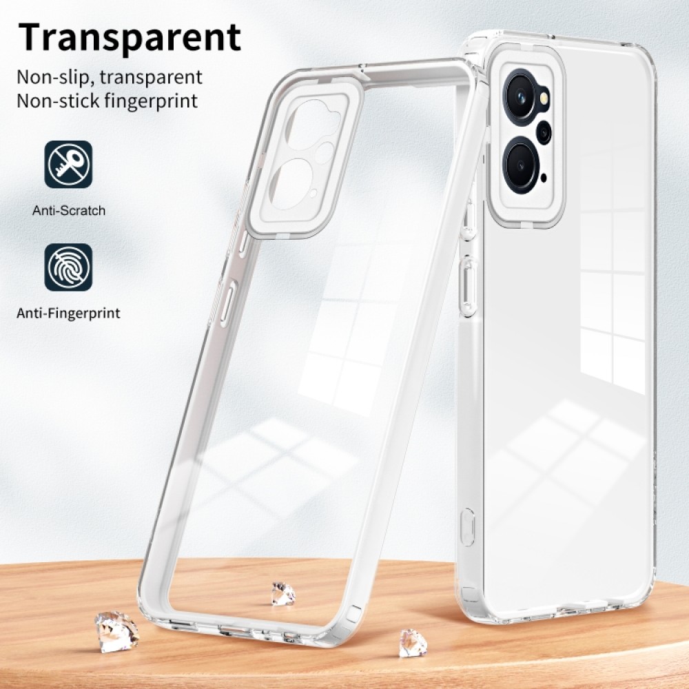 OPPO Realme 9i / OPPO A36 / A76 / A96 Силиконов Калъф Transparent TPU и Протектор