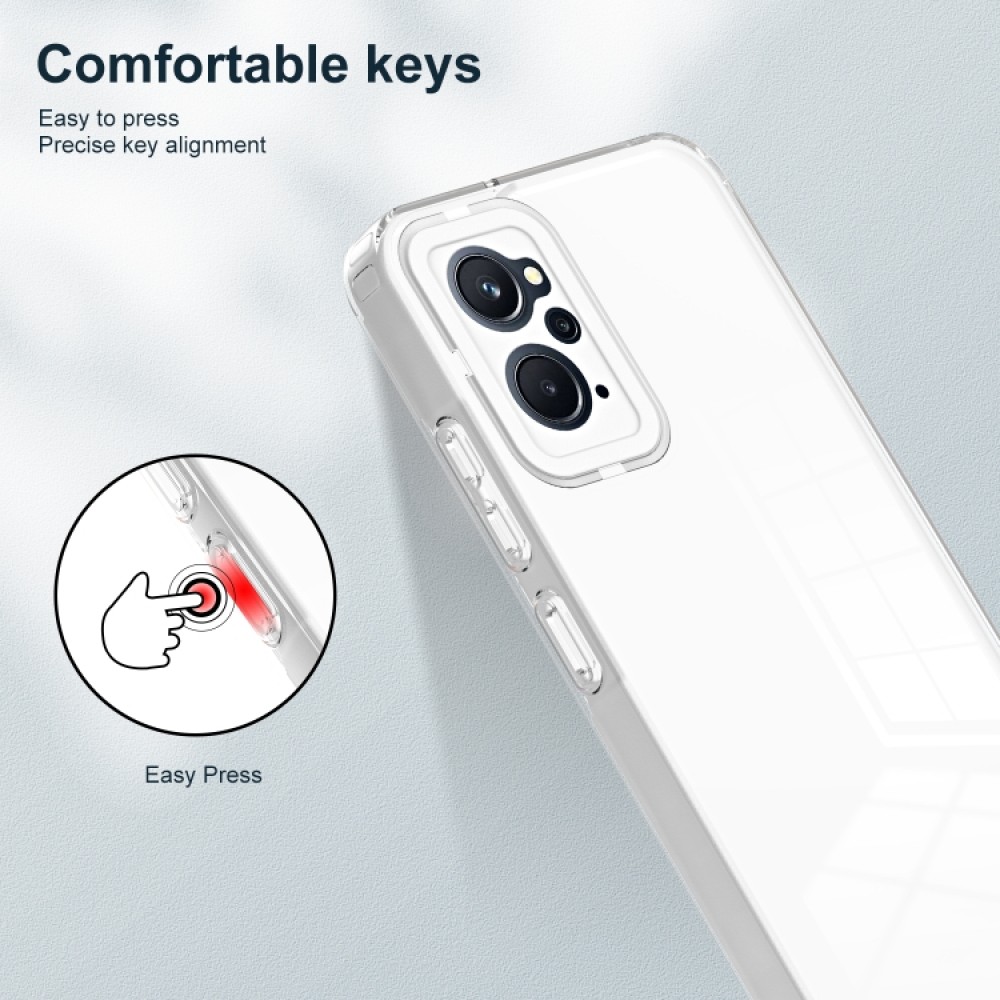OPPO Realme 9i / OPPO A36 / A76 / A96 Силиконов Калъф Transparent TPU и Протектор