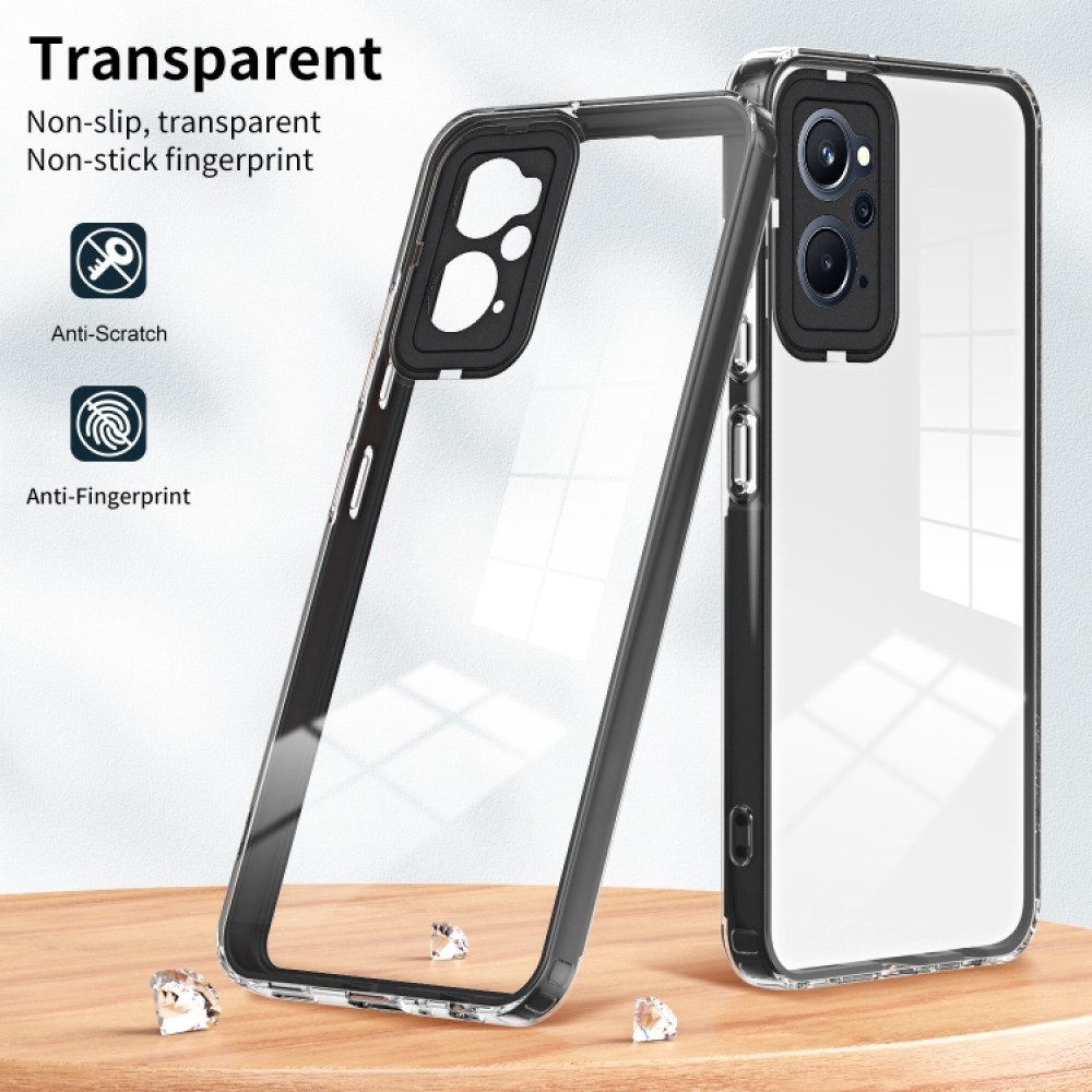 OPPO Realme 9i / OPPO A36 / A76 / A96 Силиконов Калъф Transparent TPU и Протектор