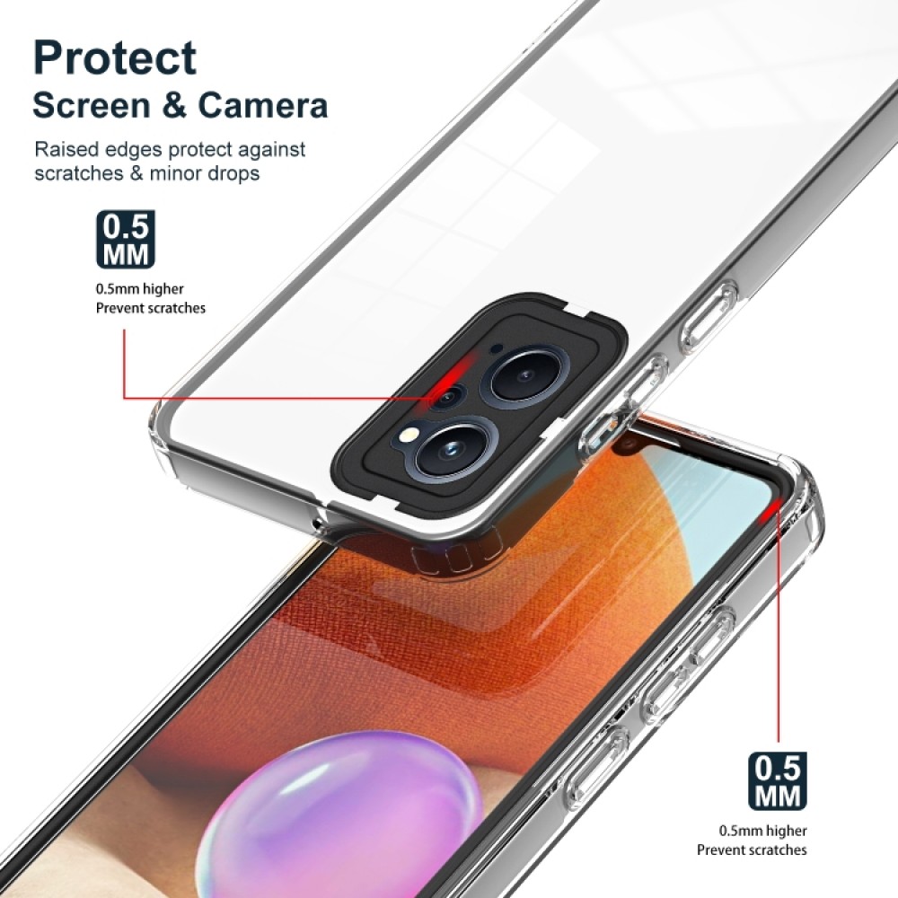 OPPO Realme 9i / OPPO A36 / A76 / A96 Силиконов Калъф Transparent TPU и Протектор