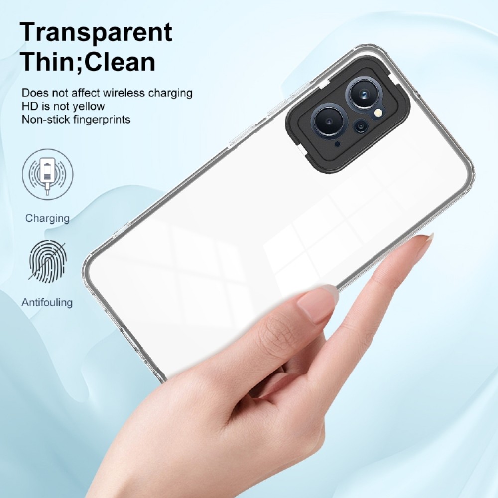 OPPO Realme 9i / OPPO A36 / A76 / A96 Силиконов Калъф Transparent TPU и Протектор