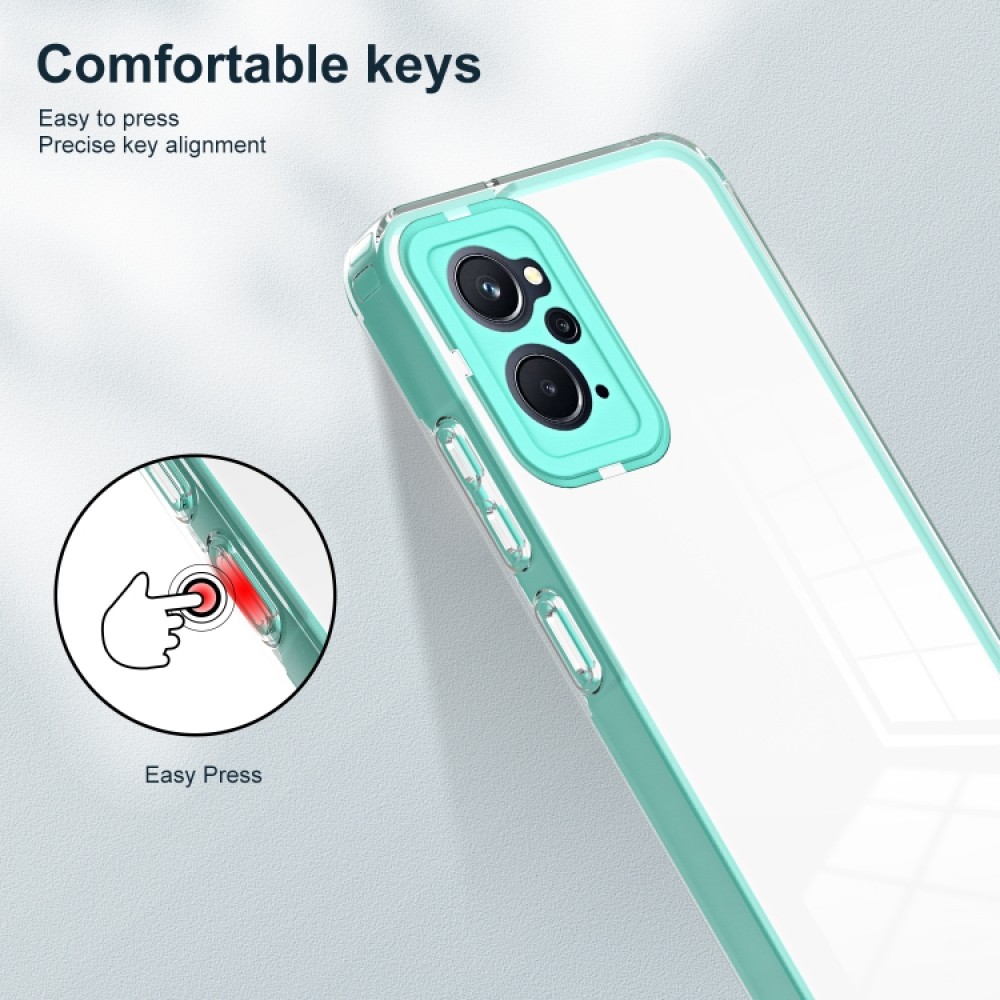 OPPO Realme 9i / OPPO A36 / A76 / A96 Силиконов Калъф Transparent TPU и Протектор