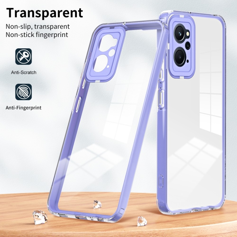 OPPO Realme 9i / OPPO A36 / A76 / A96 Силиконов Калъф Transparent TPU и Протектор