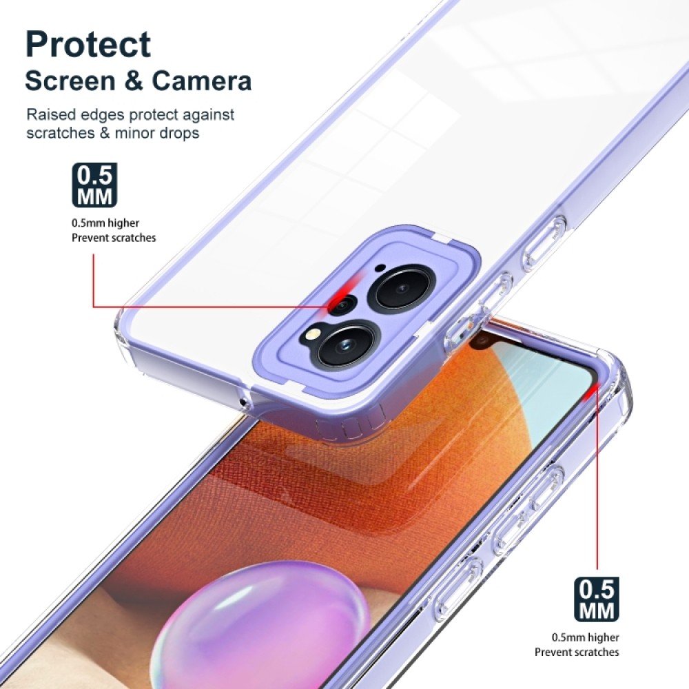 OPPO Realme 9i / OPPO A36 / A76 / A96 Силиконов Калъф Transparent TPU и Протектор
