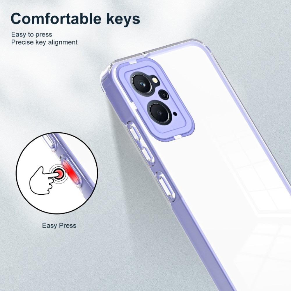 OPPO Realme 9i / OPPO A36 / A76 / A96 Силиконов Калъф Transparent TPU и Протектор