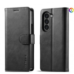 Samsung Galaxy Z Fold5 5G LC.IMEEKE Кожен Калъф и Протектор