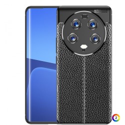Xiaomi 13 Ultra Удароустойчив Litchi Skin Калъф и Протектор