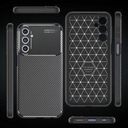 Samsung Galaxy M34 5G  Удароустойчив Carbon Fiber Калъф и Протектор