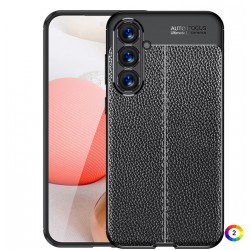 Samsung Galaxy S23 FE 5G Удароустойчив Litchi Skin Калъф и Протектор