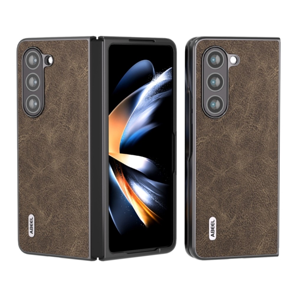 Samsung Galaxy Z Fold5 ABEEL Litchi Texture Wallet Калъф и Протектор
